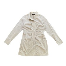 VTG New York & Company Women Y2K Office Plaid Button-Up Shirt Mini Dress Size 10