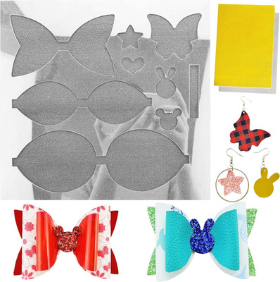 Reusable Large Size Bows Making Template, Add Two A4 Size Faux Leather Sheets fo