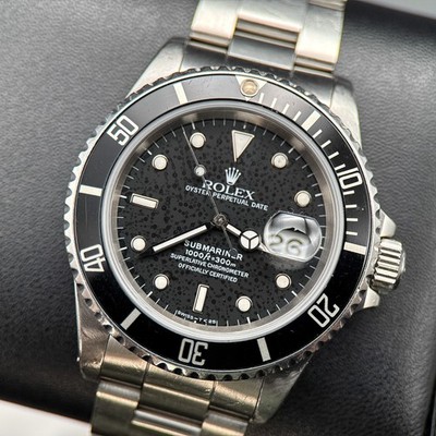 Vintage Rolex Submariner Date 16610 Black Dial Automatic 40mm Steel Watch
