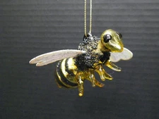 West Elm Glass Flying Bee Christmas Ornament