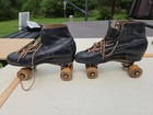 Sz 10 CHICAGO ROLLER SKATE CO Hyde Athletic Shoes Ware Bros Wood Wheels #8 Plate — photo 5