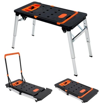 Folding Work Table Portable Workbench, Sawhorse, Scaffold, Platform, Car Creeper