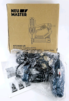 NEU MASTER Electric Brad Nailer, NTC0040 Electric Nail Gun/Staple Gun