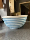 Pyrex 403 Blue & White Striped Mixing Bowl 2.5 Qt