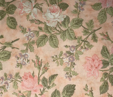 1 Yd BTY Moda Moondance Pink Green Roses Flor...