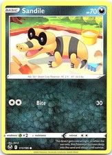 Sandile Silver Tempest 111/195 Common Pokemon Near Mint Pokemon Card