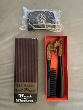 Vintage Horse Head Brush Shoe Horn Set 1960's Valet Made In Japan