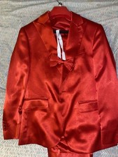 Red Prom Suit With Bow tie