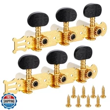 1 Set Classical Guitar String Tuning Keys Pegs Guitar Tuners, 3+3 Set (LandR)