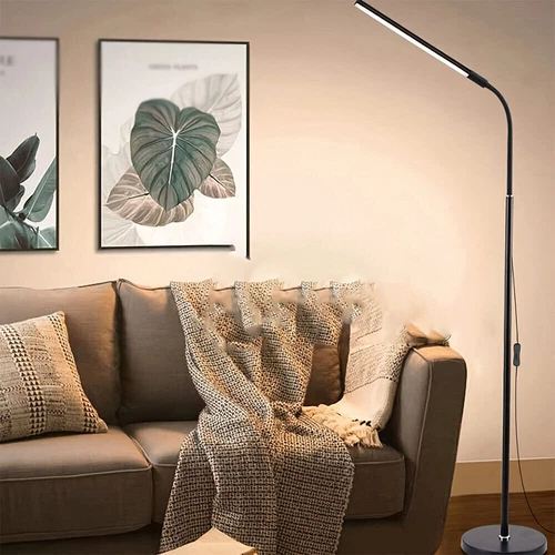 LED Standing Floor Lamp Adjustable 360° Reading Light Warm Light for Bedroom - Picture 5 of 19