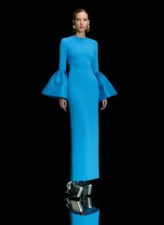 AUTH Solace London The Suri Maxi Dress in Cornflower UK SZ 8