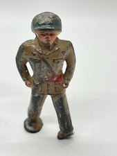 VINTAGE BARCLAY B235 Khaki Soldier Officer POD FOOT War Army Collectible 1950s