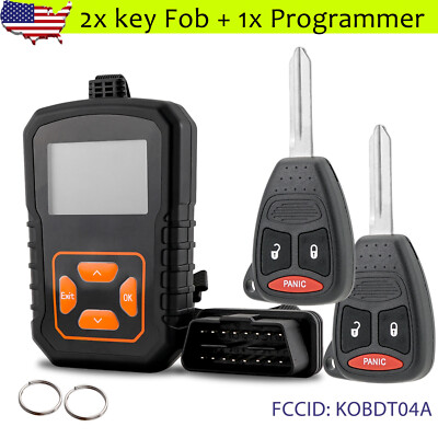 #ad 2 Remote Key Fob Program DIY For 2005 2006 2007 Dodge Magnum 3 Button KOBDT04A $87.99