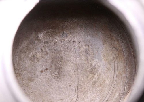 Large Antique German Engraved Pewter Beer Stein/Screw Bottle Engraved c1830s - Picture 6 of 8