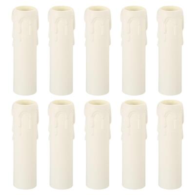 10Pack Steckdose Abdeckung Kandelaber Basis für E14 Kronleuchter 25x100mm Weiß
