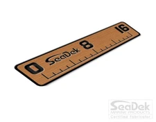 SeaDek 16" Fish Ruler - Marine EVA Mat - 3M StickOn Adhesive - Mocha / Black