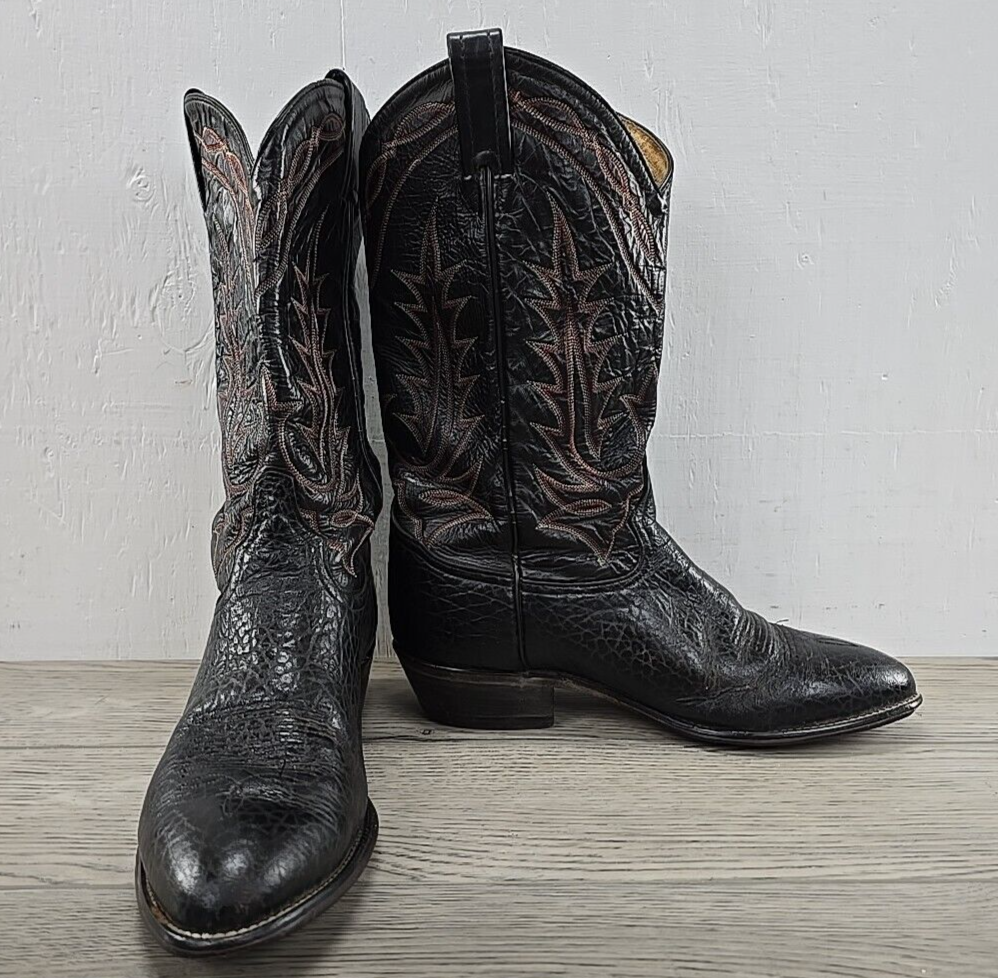Tony Llama Men's Black w/ Red Stitching Style 2984 Cowboy Boots