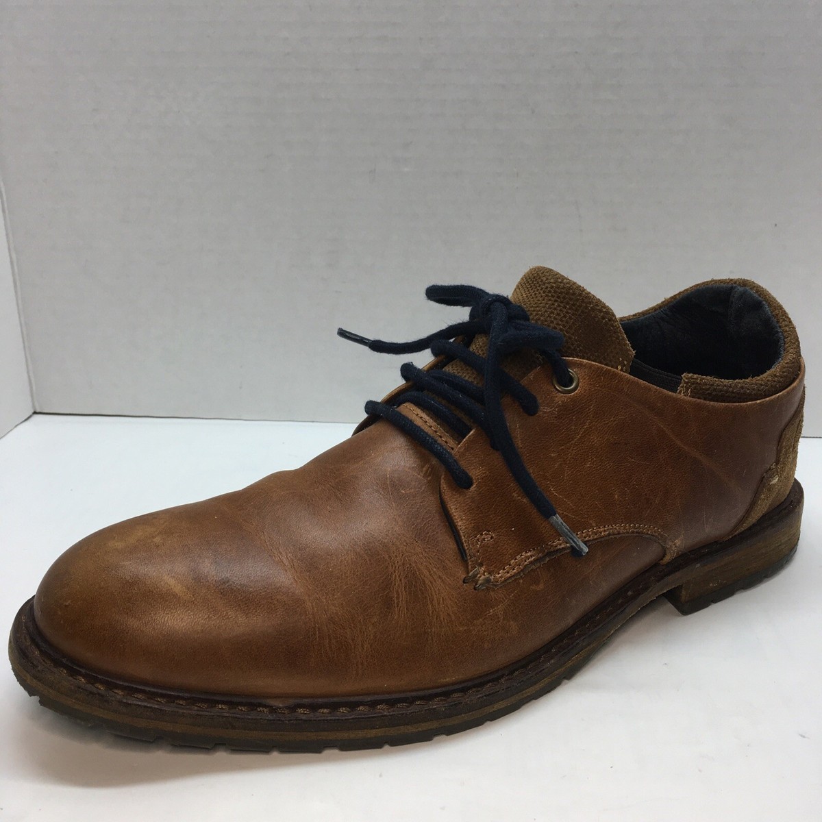 Bull Boxer Mens US 8 Brown Leather /Brown Suede Oxford Lace 