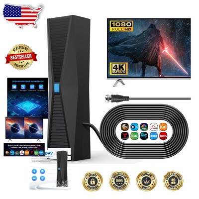 1,000+ Mile Long Range Indoor/Outdoor HD TV Antenna - Easy Install, Budget Fr...