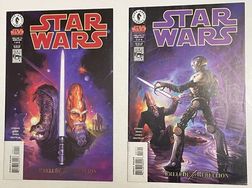 Dark Horse STAR WARS (VOL 1) 2 BOOK LOT # 1 & 3 PRELUDE TO REBELLION VF 1998