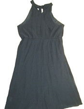 SHEIN Curve Black Halter Neck Tie  w/Slit Midi Dress (w/slip) Size 2XL