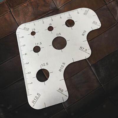 Leathercraft Drawing Lineal Round Corner Circle Hole Making Cutting Lineal