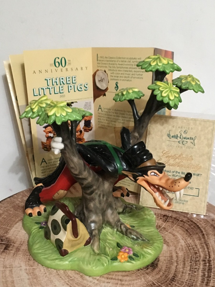 ThinkingDogsグッズ等 Disney WDCC Three Little Pigs ~ Who's Afraid of the Big Bad Wolf