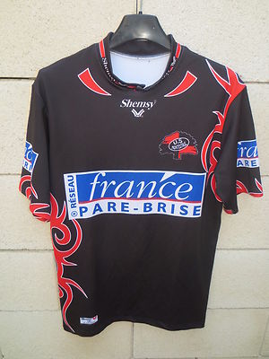 Maillot rugby porté n°11 U.S MONTESTRUC Shemsy moulant match worn shirt L