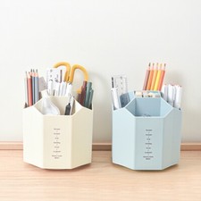 Kid Pen Holder Container Pencils Organizer Storage Box 360 Degrees Rotating Home