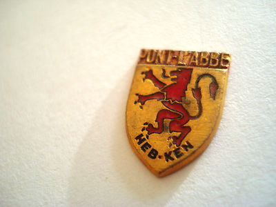 METALL AUFNÄHER PONT L'ABBE HEB - KEN FINISTERE BRETAGNE BIGOUDEN WAPPEN