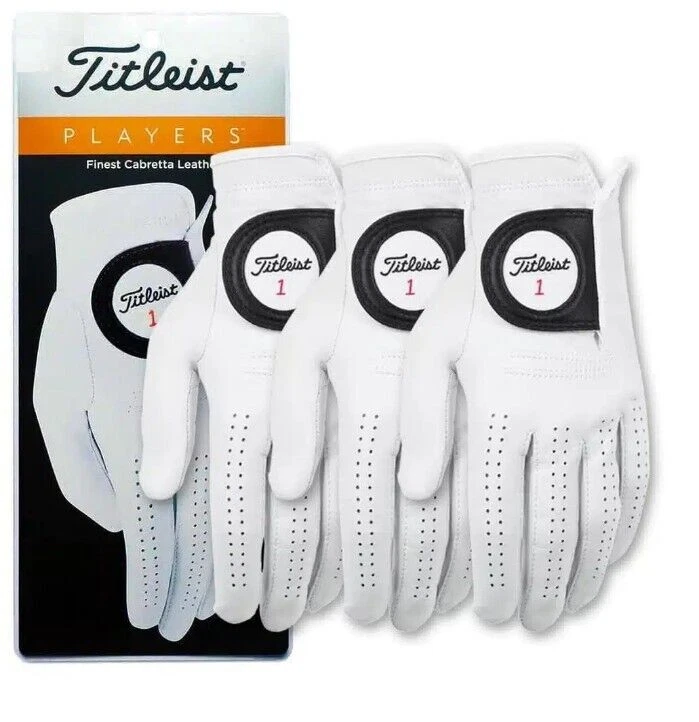 THREE (3) New Titleist PLAYERS LEATHER Golf Gloves, MENS, LEFT or RIGHT