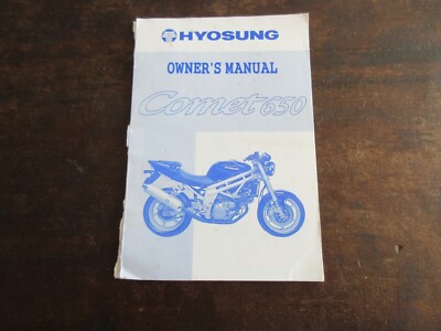 Hyosung Comet 650 2003 Owner's manual Fahrerhandbuch