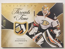 2023-24 UD Artifacts Frederik Anderson Threads of Time TT-FA Premium Patch #/25
