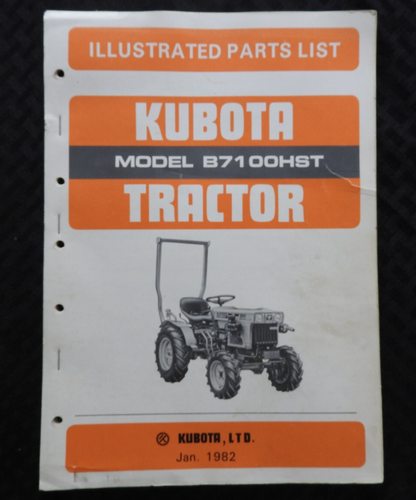 1976-1985 KUBOTA B7100 B7100HST TRACTOR PARTS CATALOG MANUAL VERY GOOD