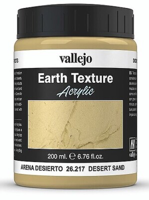 Vallejo Desert Sand Earth Effect (200ml Bottle) - Model Railroad Mold Accessory