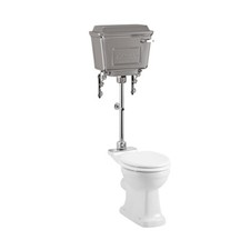 Burlington Medium Level Toilet with Chrome Lever Cistern - Standard & Comfort 
