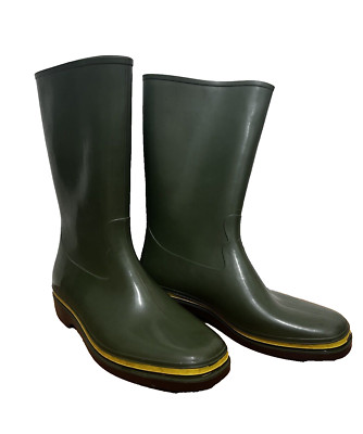 Vintage Romika Gummistiefel grün PVC Rubberboots Gummi Stiefel Boots Gr. 42  