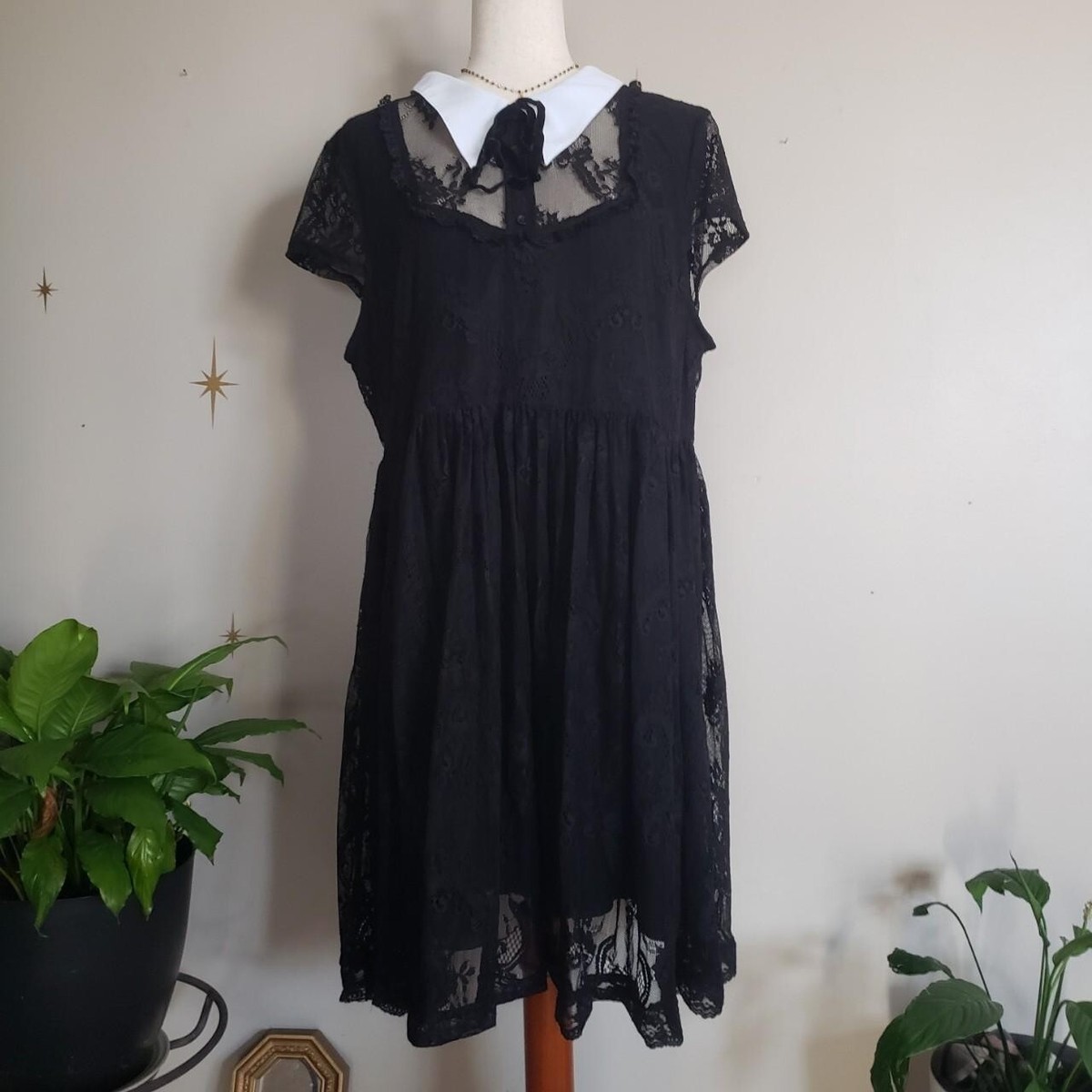 Killstar Dreadful Babydoll Dress 4XL Gothic Wednesday Collared