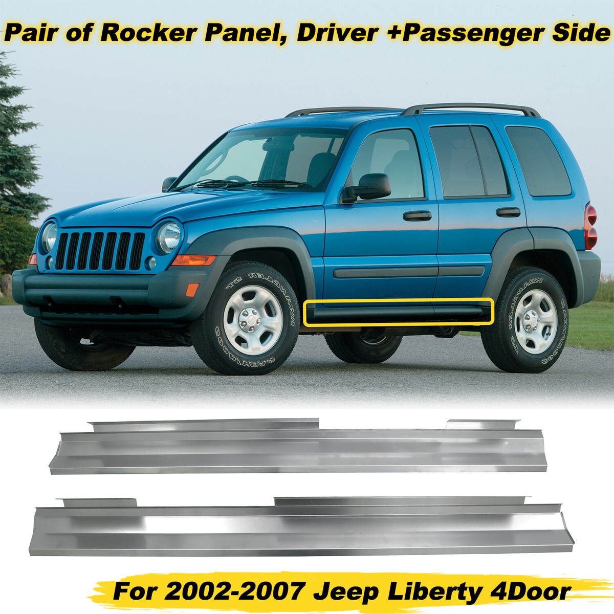 Slip-on Rocker Panel for 2004-2012 Chevy Colorado Crew Cab GMC