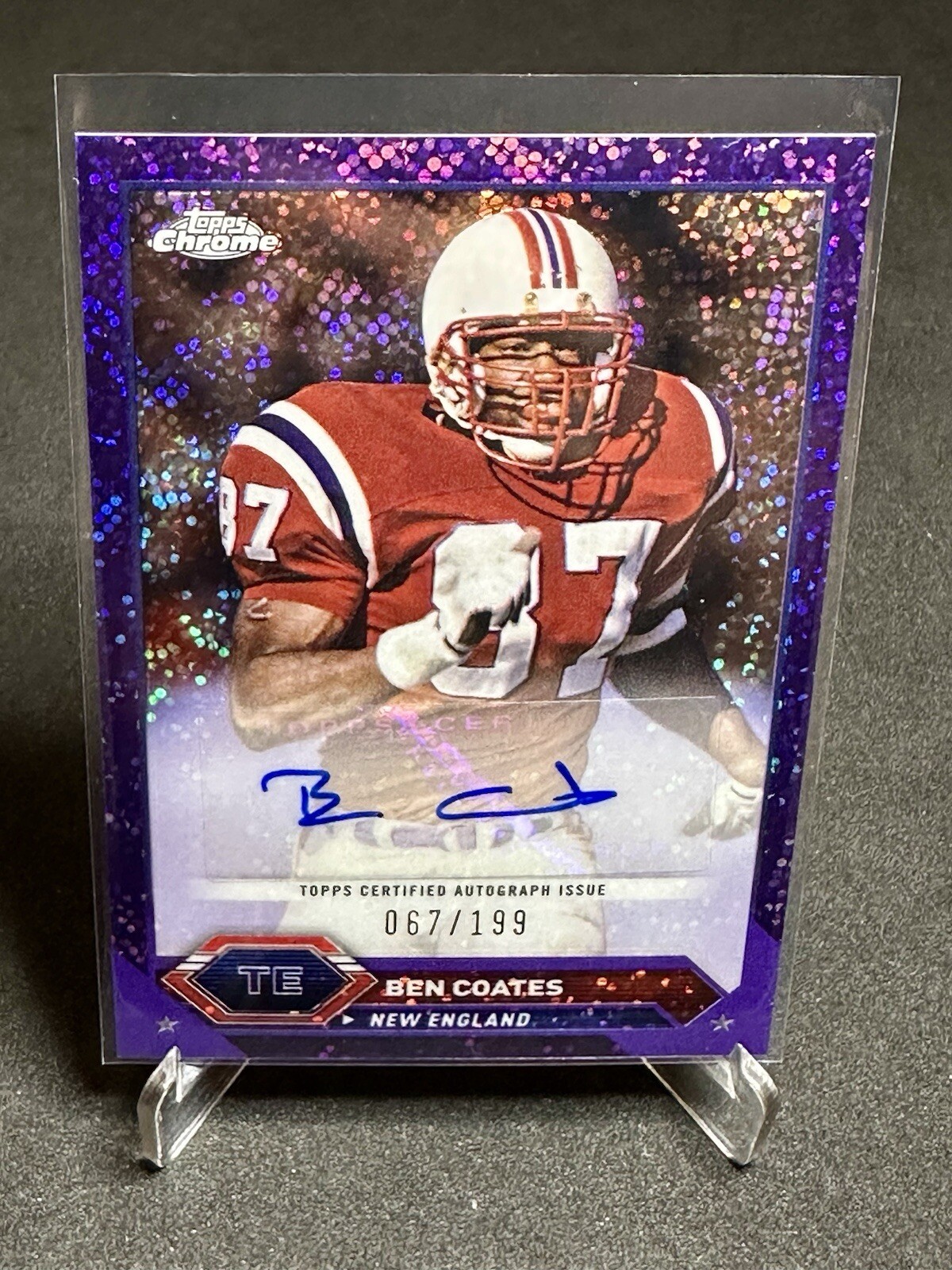 BEN COATES 2023 TOPPS CHROME COMPOSITE purple speckle AUTO /199 #TCA-BC
