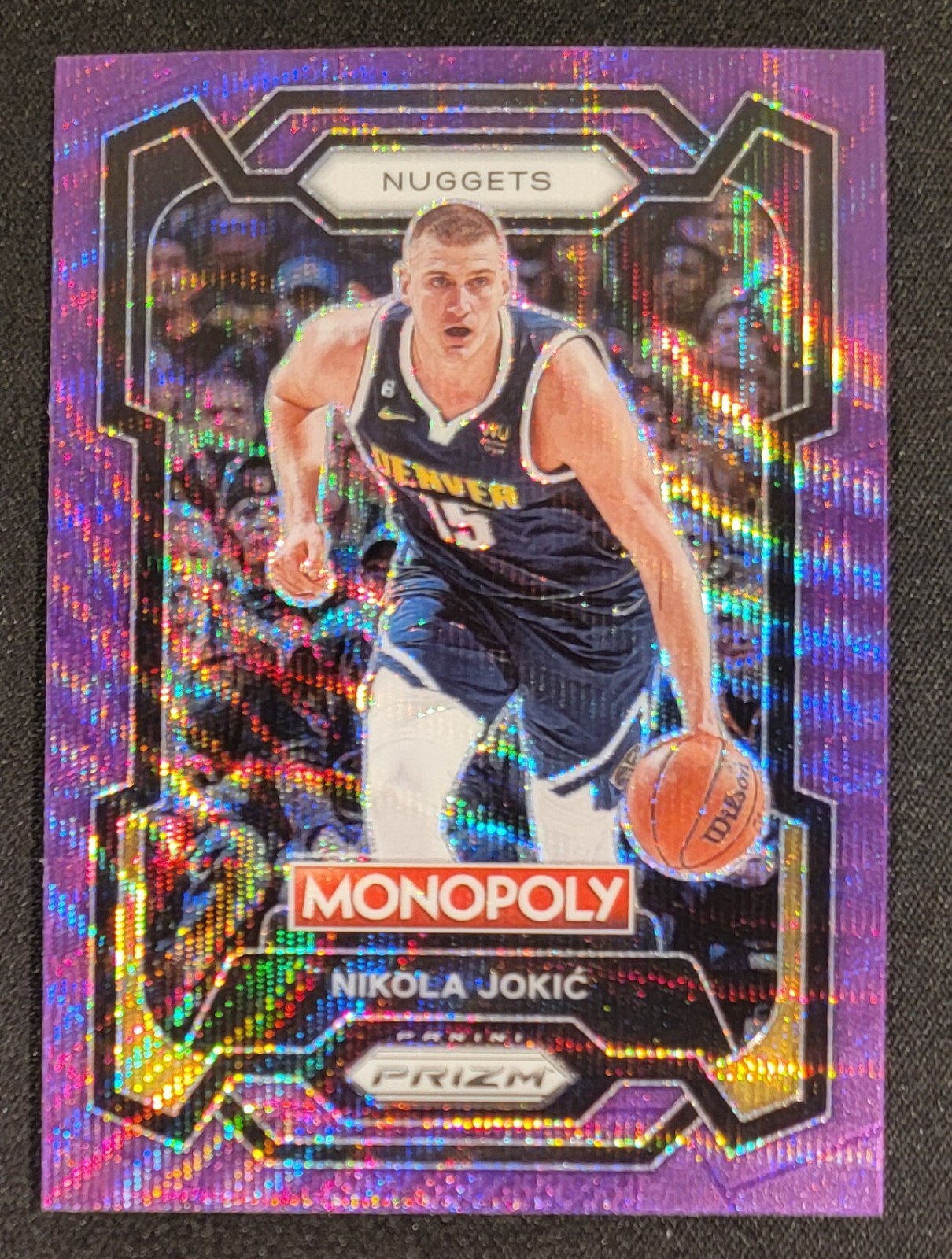 2023-24 Panini Prizm Monopoly Nikola Jokic Purple Wave Prizm #1 Denver Nuggets