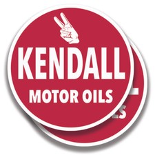 KENDALL MOTOR OIL DECAL Vintage Style 2 Stickers Bogo Car Window Bumper Truck
