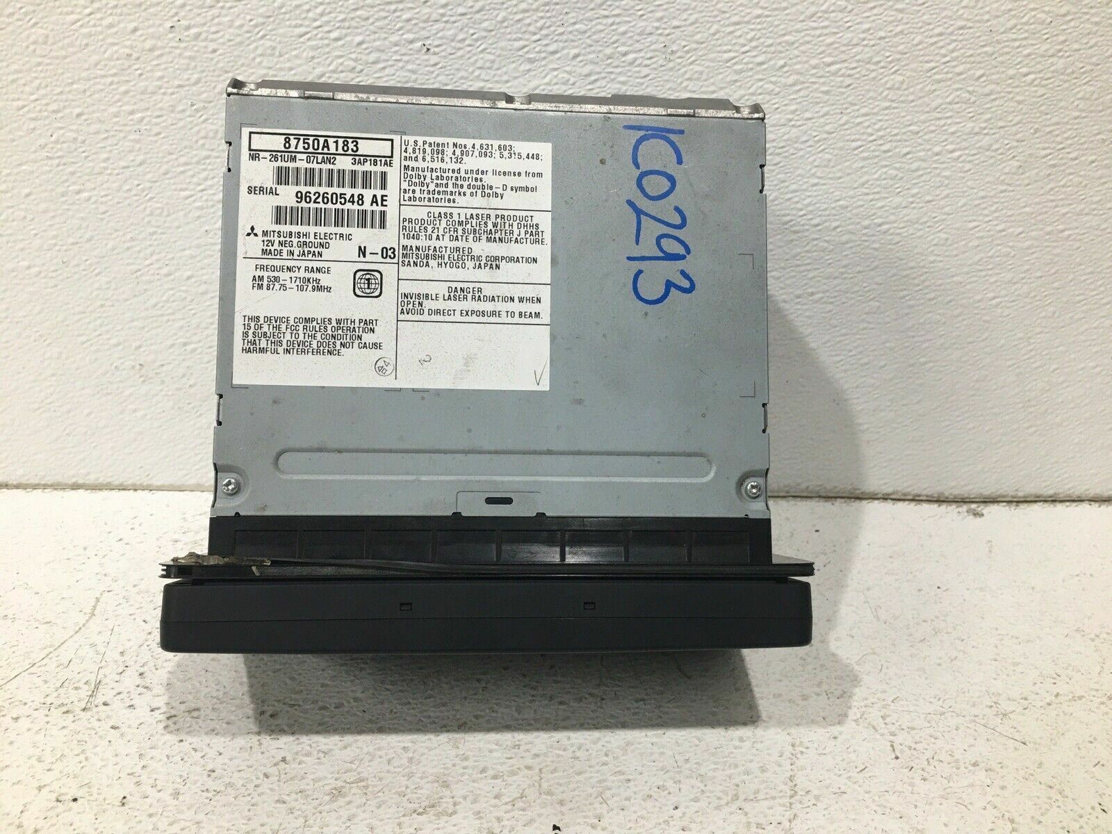 2009 mitsubishi outlander navigation nav GPS display screen 8750A183