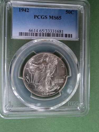 1942 Walking Liberty 50c PCGS MS65