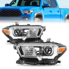 For 2016-2022 Toyota Tacoma Trd W Led Drl Black Headlights Headlamps Leftright