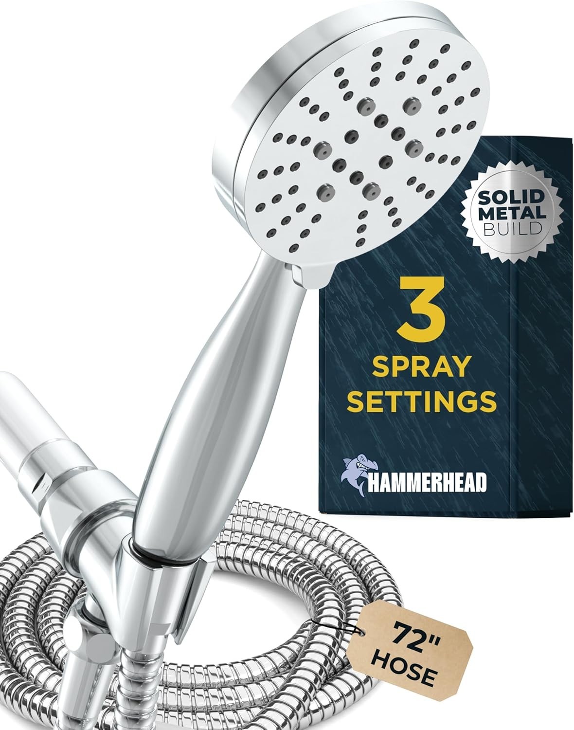 Showers&reg; Solid Metal 3-spray Handheld 2.5 Gpm, Brushed Nickel
