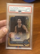 Jared McCain 2021 Bowman University Auto Orange /25