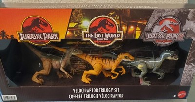 The Lost World Jurassic Park VELOCIRAPTOR TRILOGY SET, 3 Pack, Dinosaur