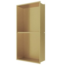 Wall Niche Inset With Shelf 600 x 300mm Brushed Brass Shower Bathroom Recessed