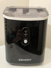 EUHOMY Countertop Ice Maker Machine with Handle, 26lbs in 24Hrs, 9 Ice Cubes